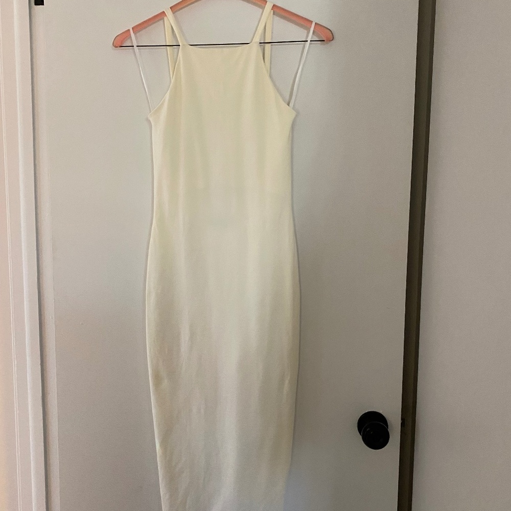 David Lerner Square Neck Midi Dress